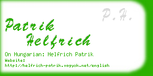 patrik helfrich business card